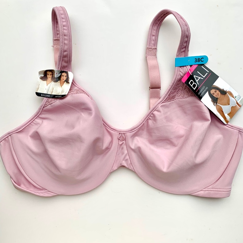 NWT Bali 38C Minimizer Underwire Bra, Med Pink